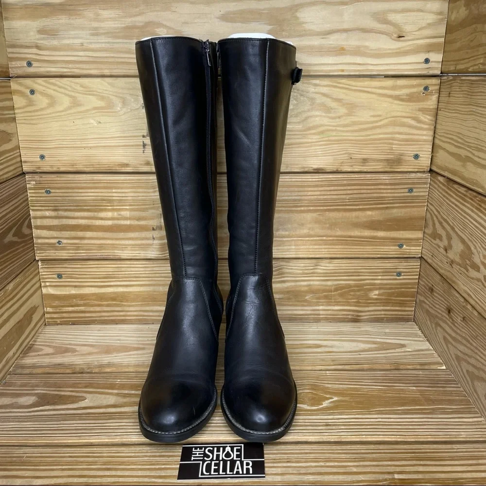 La Canadienne Women’s 9 Tall Heeled Boots Black Leather Fleece Lined Boots - Picture 3 of 10